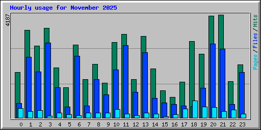 Hourly usage for November 2025