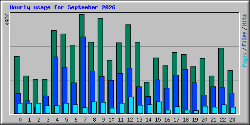 Hourly usage for September 2026